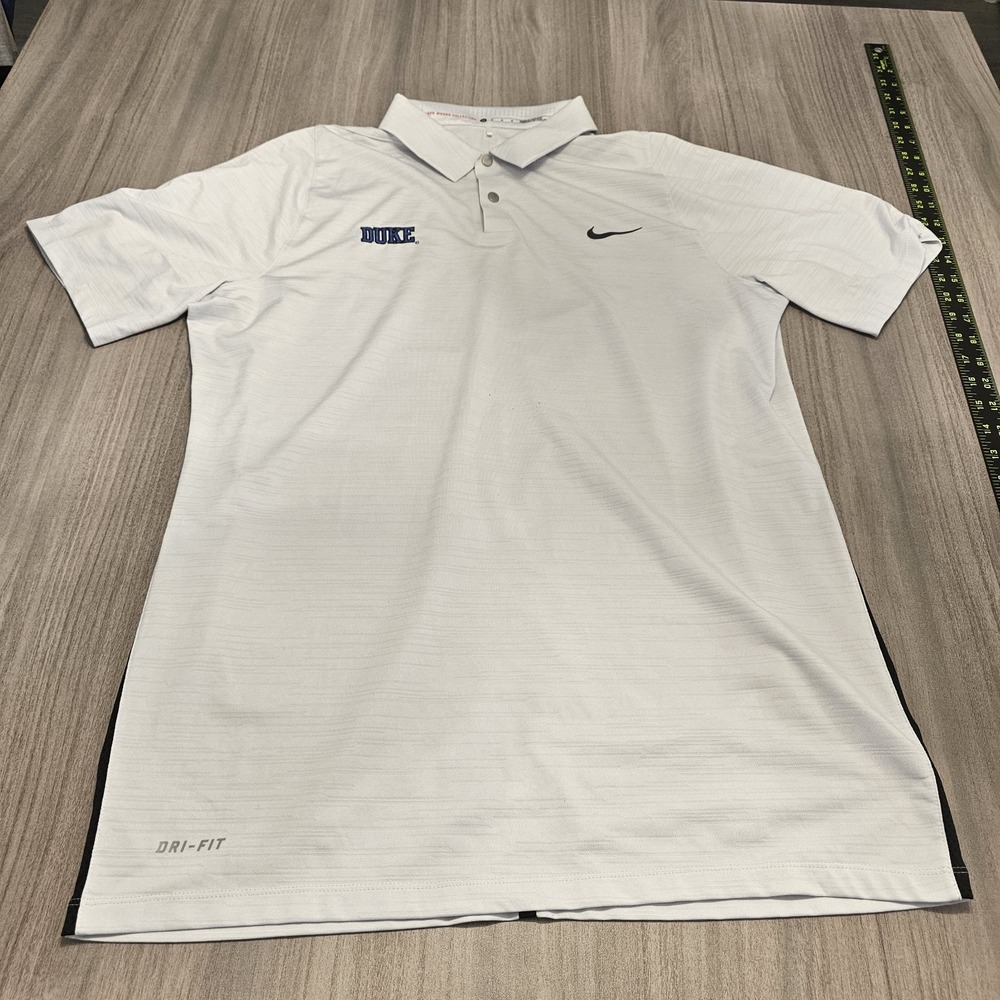 Nike Tiger Woods TW Max Swing‎ Men's 803189-100 Striped Golf Polo Shirt Size M